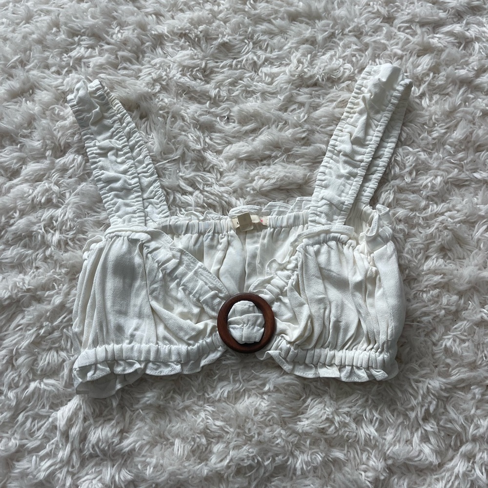 White Crop bra top size S in white